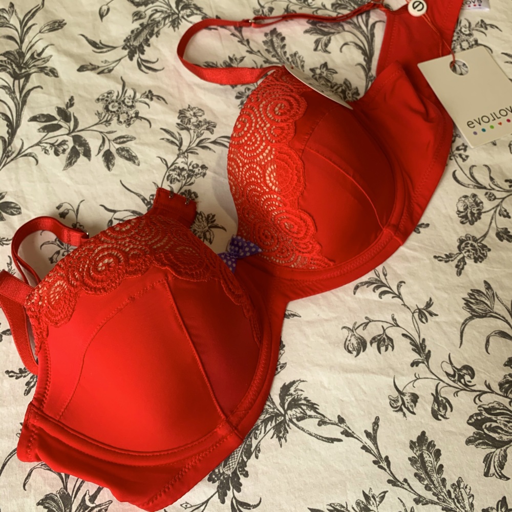 EVOLLOVE Balconette Bra 32D One Wish Lollipop